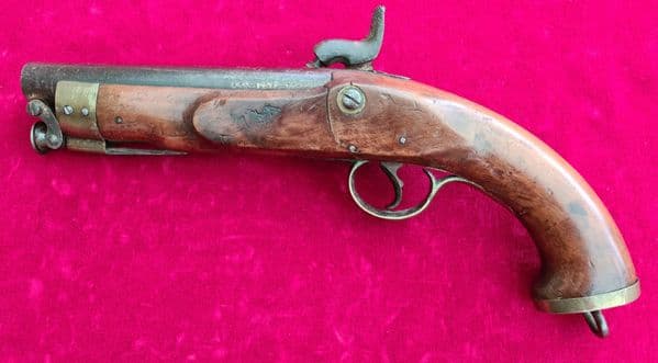 A  Victorian period British military .56 cal percussion EIC pistol. Circa 1840-1860. Ref 3289